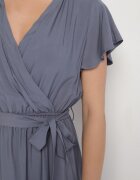 j&x Rochie Bleumarin din Viscoză cu decolteu petrecut cu centură Savorlisse