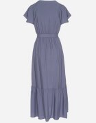 j&x Rochie Bleumarin din Viscoză cu decolteu petrecut cu centură Savorlisse