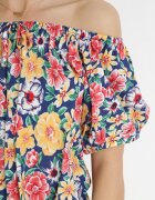 j&x Rochie Bleumarin-Galbenă Spaniolă cu elastic în talie Cedrinth