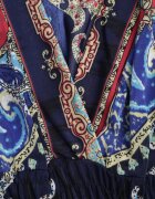 j&x Rochie Bleumarin Petrecută cu Model Etnic Matanira