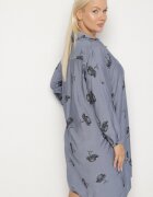 j&x Rochie bleumarin tip cămașă cu nasturi și mâneci reglabile Xatella
