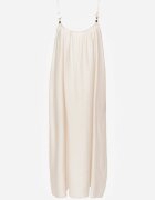 j&x Rochie boho boxy din vâscoză pe bretele cu mărgele decorative Erane Bej