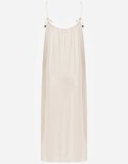 j&x Rochie boho boxy din vâscoză pe bretele cu mărgele decorative Erane Bej