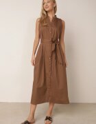 j&x Rochie-cămașă din bumbac decorată cu dungi Selantei Maro