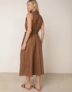 j&x Rochie-cămașă din bumbac decorată cu dungi Selantei Maro
