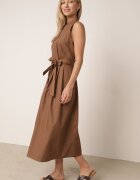j&x Rochie-cămașă din bumbac decorată cu dungi Selantei Maro
