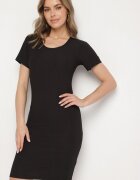 j&x Rochie Casual Neagră cu Bumbac Lumelisse