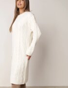 j&x Rochie clasică tricotată cu lână în relief împletit Smalt Bej deschis
