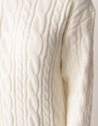 j&x Rochie clasică tricotată cu lână în relief împletit Smalt Bej deschis