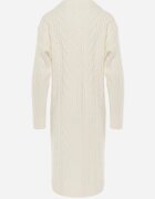 j&x Rochie clasică tricotată cu lână în relief împletit Smalt Bej deschis