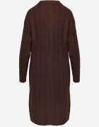 j&x Rochie clasică tricotată cu lână în relief împletit Smalt Maro