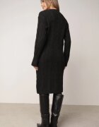 j&x Rochie clasică tricotată cu lână în relief împletit Smalt Neagră