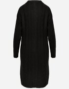 j&x Rochie clasică tricotată cu lână în relief împletit Smalt Neagră