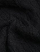 j&x Rochie clasică tricotată cu lână în relief împletit Smalt Neagră