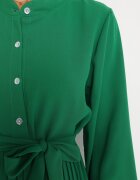 j&x Rochie Cloche Verde Maxi cu tiv plisat și curea legată Nollira