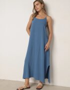j&x Rochie cu croială boxy din bumbac cu spatele gol Antice Albastră