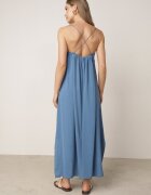 j&x Rochie cu croială boxy din bumbac cu spatele gol Antice Albastră