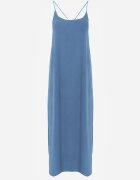j&x Rochie cu croială boxy din bumbac cu spatele gol Antice Albastră