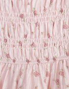 j&x Rochie cu flori din Tencel evazată cu mâneci bufante Viviare Roz