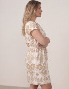 j&x Rochie cutie din vâscoză în stil Casual cu centură tip cravată Tepena Bej deschis