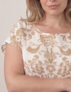 j&x Rochie cutie din vâscoză în stil Casual cu centură tip cravată Tepena Bej deschis