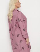 j&x Rochie de cămașă roz închisă cu nasturi și mâneci reglabile Xatella