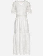 j&x Rochie din bumbac albă Boho cu croială evazată brodată Efrissea