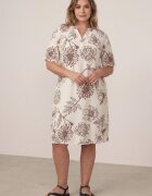 j&x Rochie din viscoză cu croială boxy și imprimeu floral Reninca Albă cu maro