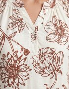 j&x Rochie din viscoză cu croială boxy și imprimeu floral Reninca Albă cu maro