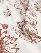 j&x Rochie din viscoză cu croială boxy și imprimeu floral Reninca Albă cu maro