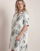 j&x Rochie din viscoză cu croială boxy și imprimeu floral Reninca Bleumarin cu alb