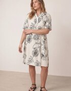 j&x Rochie din viscoză cu croială boxy și imprimeu floral Reninca Neagră cu alb