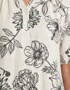 j&x Rochie din viscoză cu croială boxy și imprimeu floral Reninca Neagră cu alb