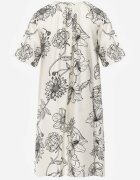j&x Rochie din viscoză cu croială boxy și imprimeu floral Reninca Neagră cu alb