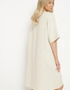 j&x Rochie dreaptă Jasnobej cu nasturi și broderii decorative Jenivanea