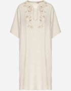 j&x Rochie dreaptă Jasnobej cu nasturi și broderii decorative Jenivanea
