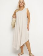 j&x Rochie Evazată Bej deschis din Bumbac Nairilo