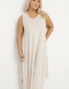 j&x Rochie Evazată Bej deschis din Bumbac Nairilo