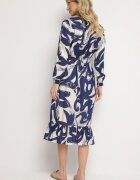 j&x Rochie Evazată Bleumarin cu bumbac cu imprimeu abstract Silsedi