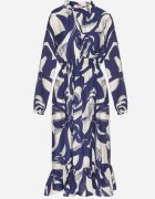 j&x Rochie Evazată Bleumarin cu bumbac cu imprimeu abstract Silsedi