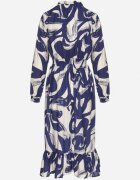 j&x Rochie Evazată Bleumarin cu bumbac cu imprimeu abstract Silsedi