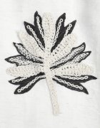 j&x Rochie evazată din amestec de in cu bretele decorată cu ciucuri Nellerin Albă