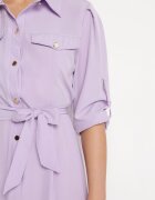 j&x Rochie evazată mov deschis Maxi cu bust tip cămașă și cordon Indiga