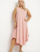 j&x Rochie Evazată Roz din Bumbac Nairilo