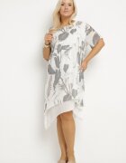 j&x Rochie Gri deschis cu flori cu căptușeală de bumbac Mailionis