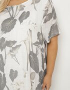 j&x Rochie Gri deschis cu flori cu căptușeală de bumbac Mailionis