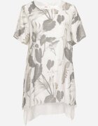 j&x Rochie Gri deschis cu flori cu căptușeală de bumbac Mailionis