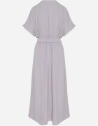 j&x Rochie Gri din Bumbac și Centură Decorativă Lunistra
