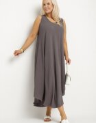 j&x Rochie Gri Evazată din Bumbac Nairilo