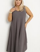 j&x Rochie Gri Evazată din Bumbac Nairilo